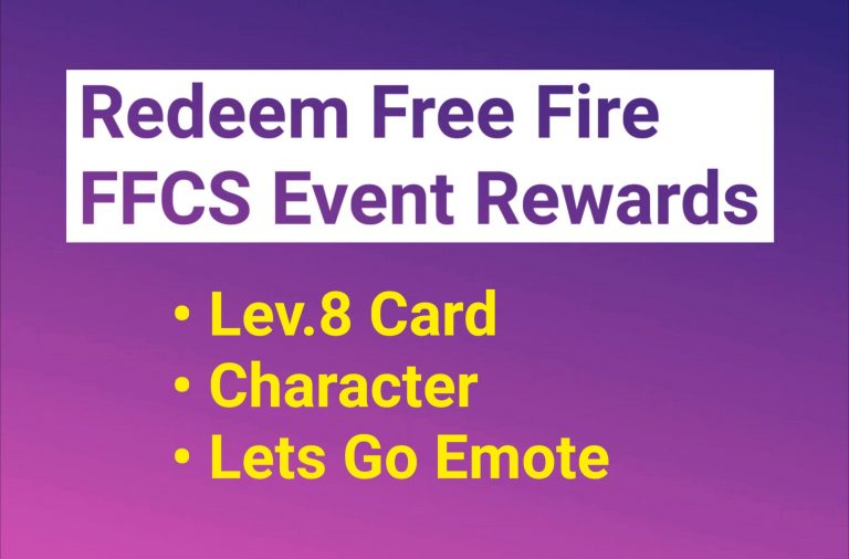 Free Fire FFCS Event rewards redeem code