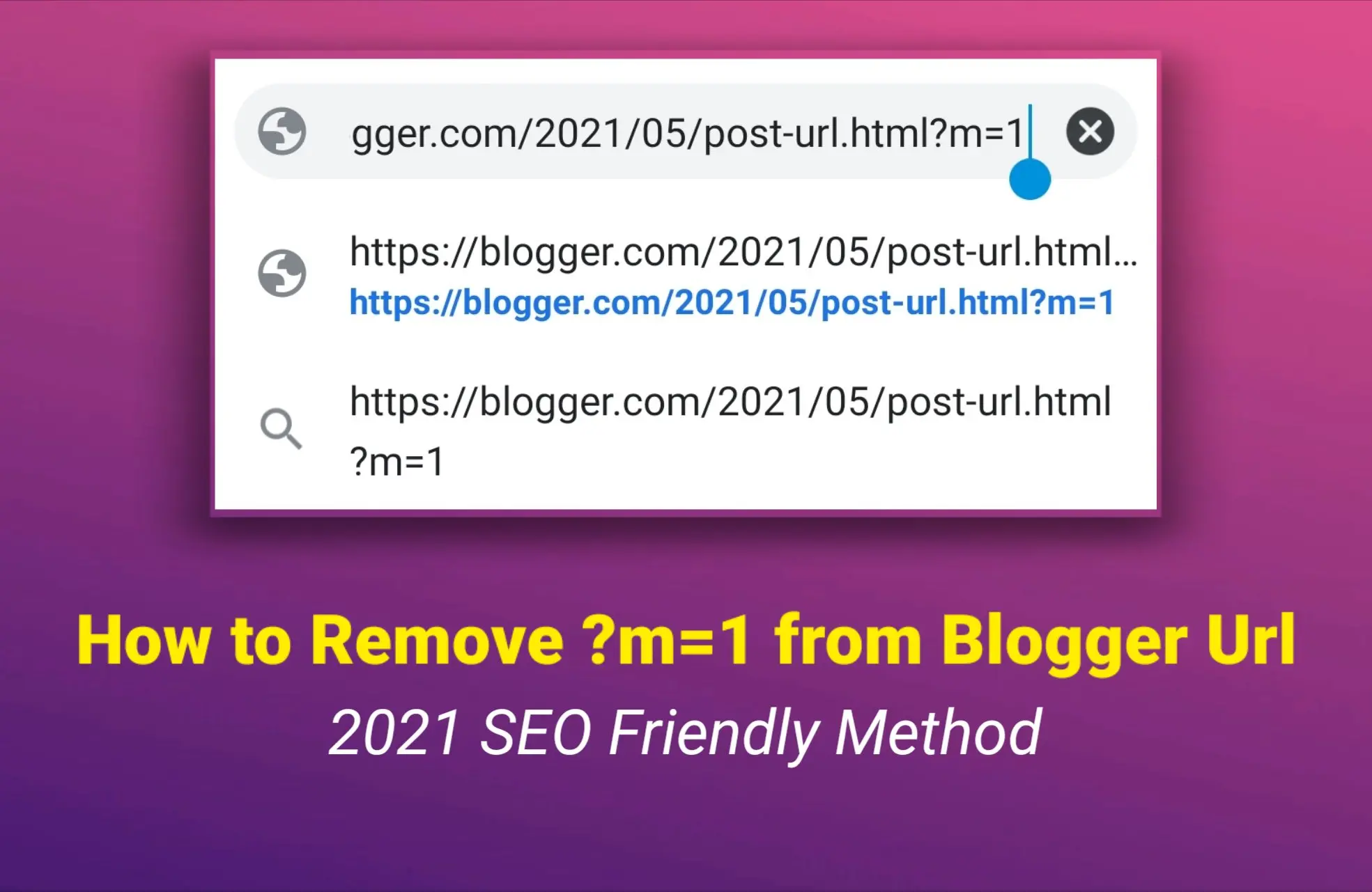 How to remove ?m=1 from Blogger Post Url | SEO Friendly Method 2021