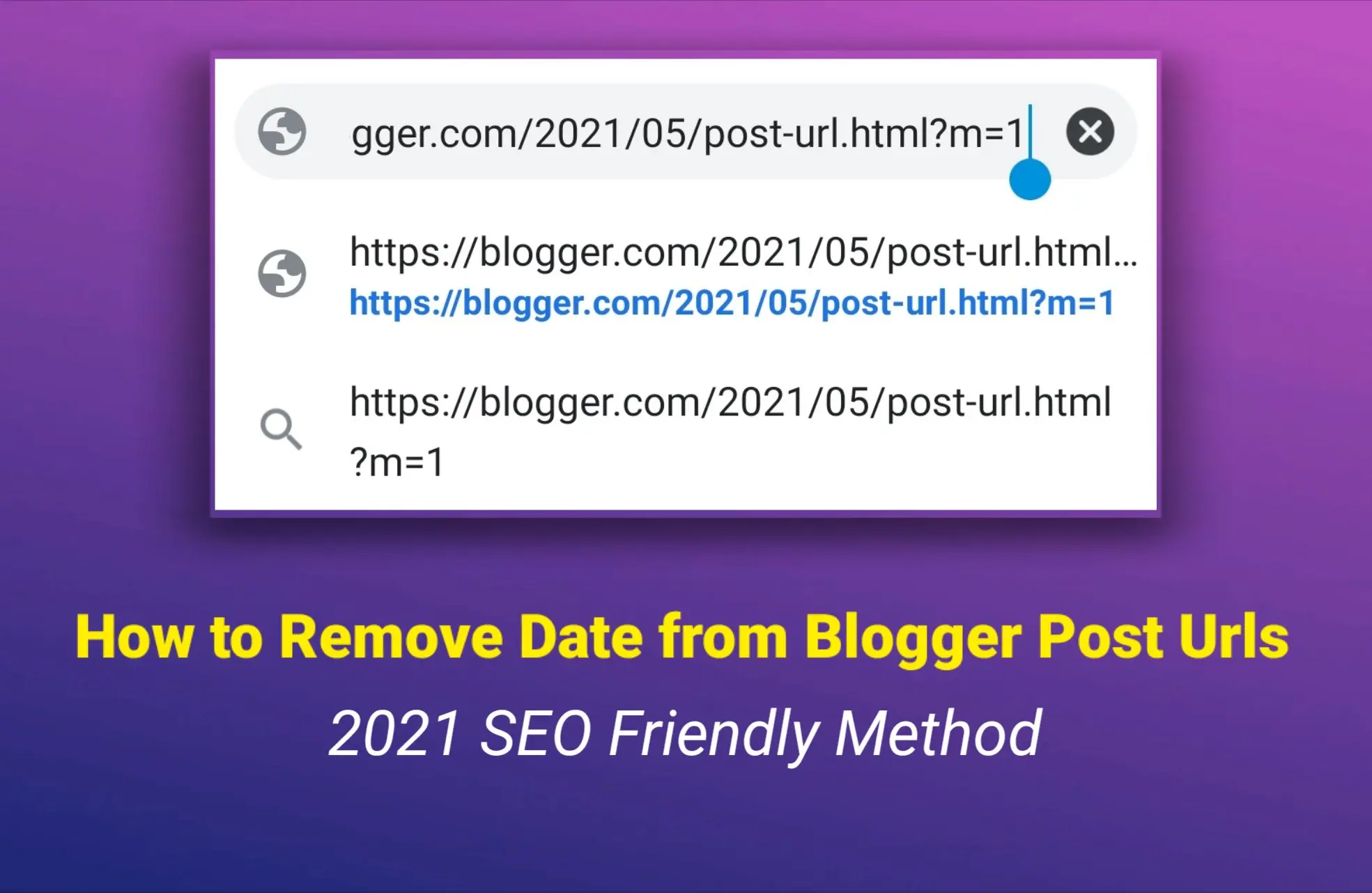 How to Remove Date from Blogger/Blogspot Site URL