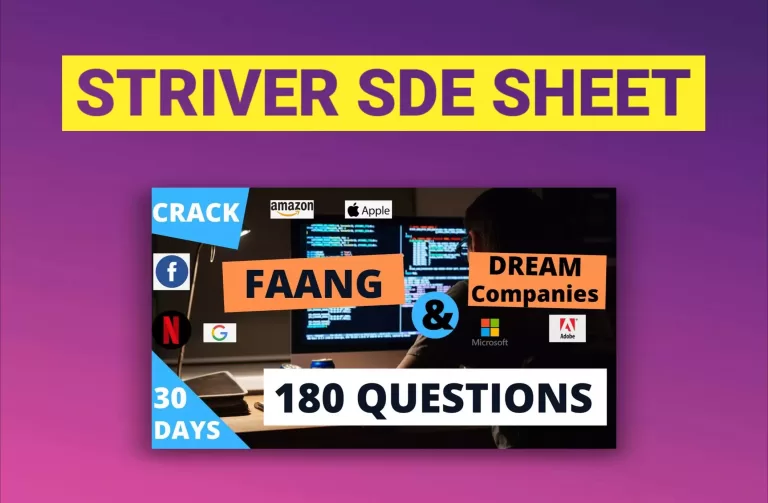 [PDF] Download Striver SDE Sheet | Latest Updated List 180+ Questions